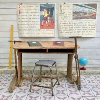 Bureau double d'écolier