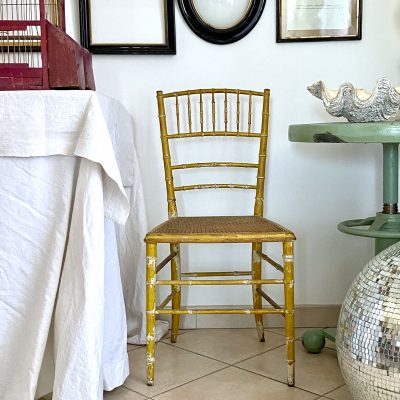 Chaise d'appoint faux bambou